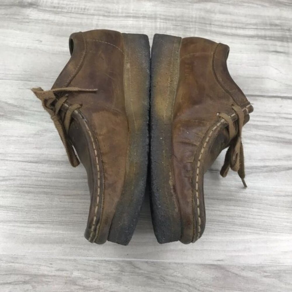 Clarks Brown Leather Wallabee-Style Flats - Picture 6 of 12